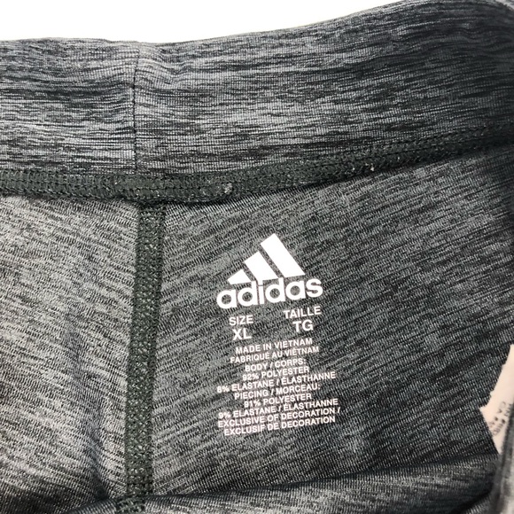 Adidas Girls Dark Gray Legging Size XL - Picture 3 of 5